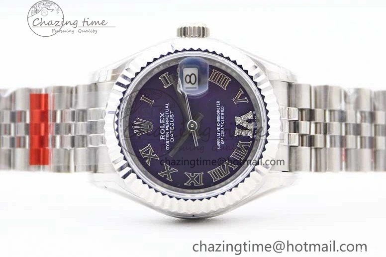SS Bracelet 904L Dial Steel Best Roman Edition President NH05 TWF on Markers Purple DateJust 28 1:1 Lady 0331